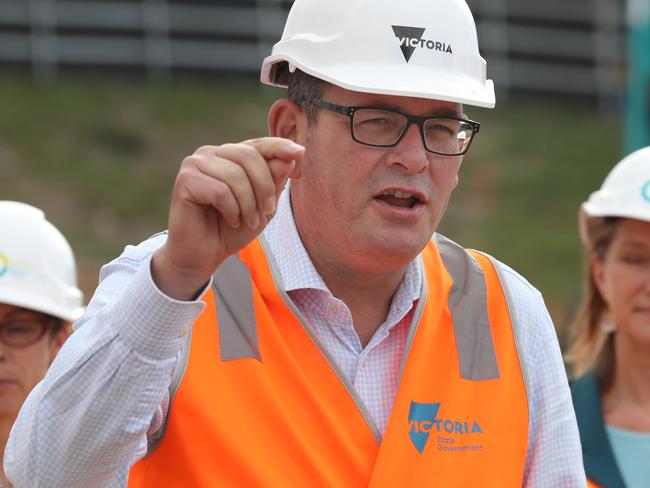 MELBOURNE, AUSTRALIA - NewsWire Photos, MARCH 17, 2022. The Premier, Daniel Andrews and the Minister for Transport Infrastructure, Jacinta Allan hold a doorstop on North East Link jobs drive. Picture: NCA NewsWire