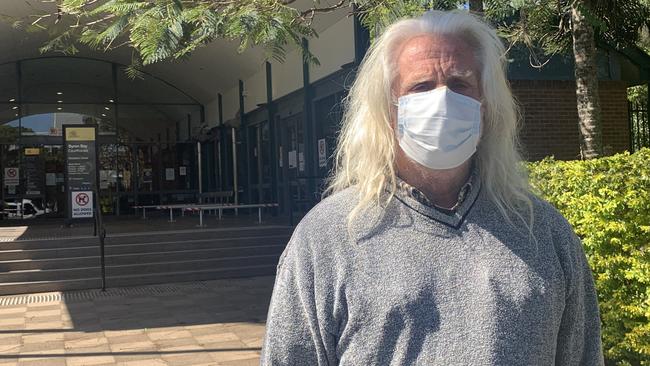 John Christopher Anderson, aka Fast Buck$, outside Byron Bay Courthouse on Monday, August 30, 2021. Picture: Liana Boss