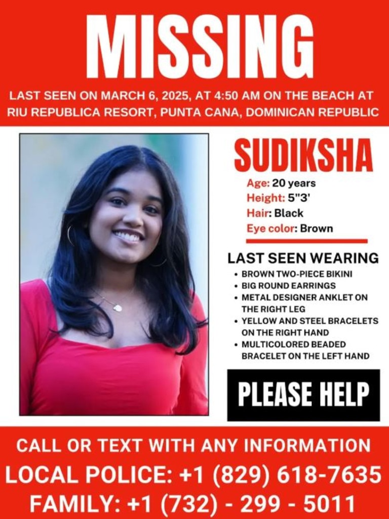 Konanki was on spring break with five friends when she vanished, according to authorities.