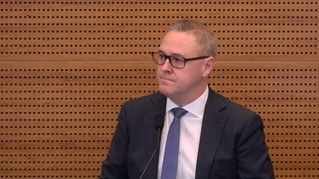 AMP's Paul Sainsbury appearing at the financial services royal commission in Melbourne. Picture: Supplied.