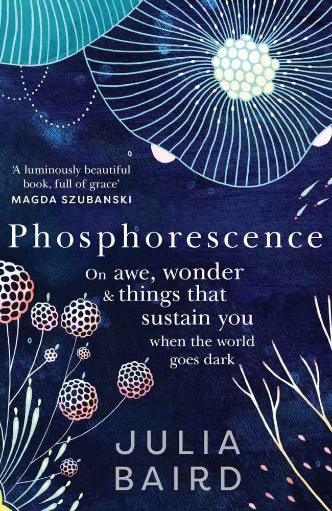 Julia Baird’s beautiful new book, <i>Phosphorescenc</i>e, in which she explores awe, wonder and what it is that sustains us when the world goes dark. Picture: Supplied