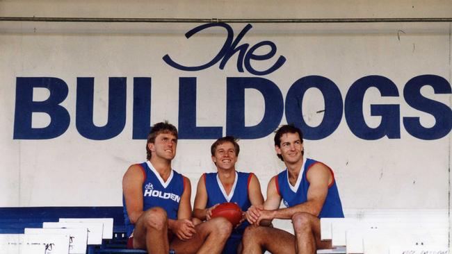 Footballers Simon Luhrs, Corey Bell and Craig Potter were Central District’s recruits from the Brisbane Bears in the 1993 SANFL season.