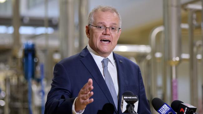 Prime Minister Scott Morrison has advocated for states to relax mandatory vaccine laws. Picture: Damian Shaw