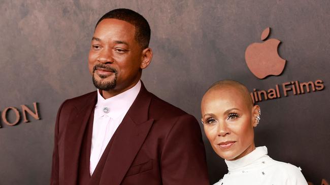 Will Smith and his wife actress Jada Pinkett Smith arrive for the premiere of Apple Original Films' "Emancipation" in Westwood, California. Picture: AFP.