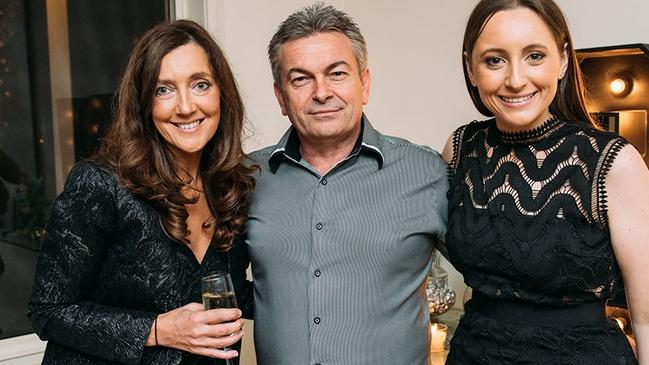 Karen, Borce and Sarah Ristevski in happier times.