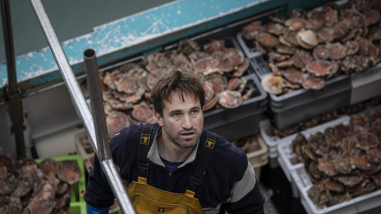 A French fisherman unloads the day's catch from his boat in Granville, France. Picture: Getty Images