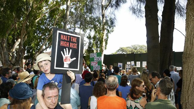 Residents at the Protest Rally against the proposal in 2017