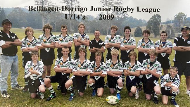 Dylan Edwards (front row, third from the left) was a standout as a junior for the Bellingen-Dorrigo Magpies.