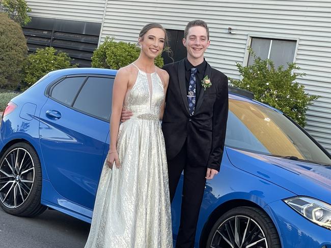 Sam Albury and Gabriella Hadfield at the formal.