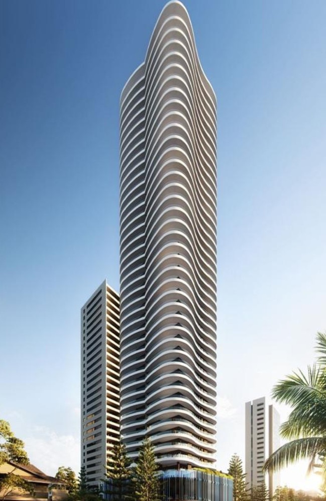 Artist impressions of the proposed Infinity tower, planned for a site in Broadbeach.