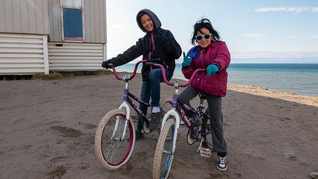 Meeting locals at Pond Inlet, Canada. Picture: HX