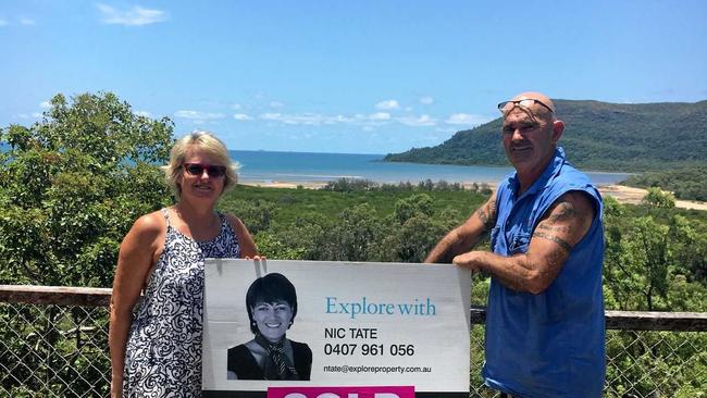 Max Worger and Karen Worcester after buying the house of their dreams. Picture: Contributed