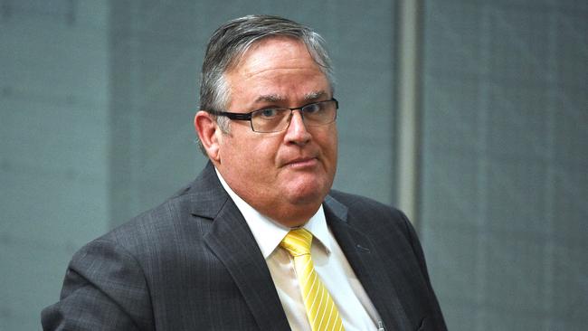 Liberal Member for Herbert Ewen Jones is ejected during Question Time at Parliament House in Canberra on Wednesday, Feb. 10, 2016. (AAP Image/Mick Tsikas) NO ARCHIVING