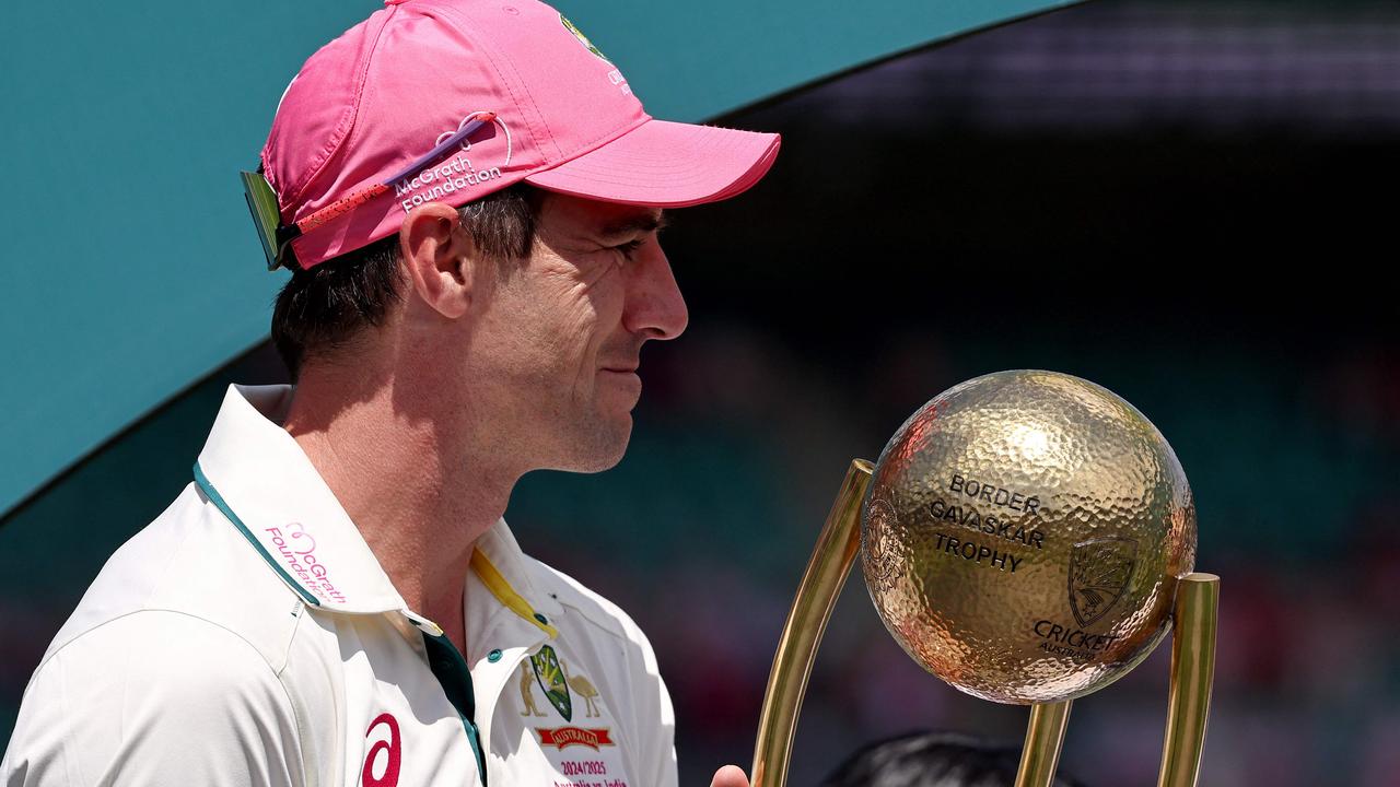 Pat Cummins just keeps on winning trophies. (Photo by DAVID GRAY / AFP)