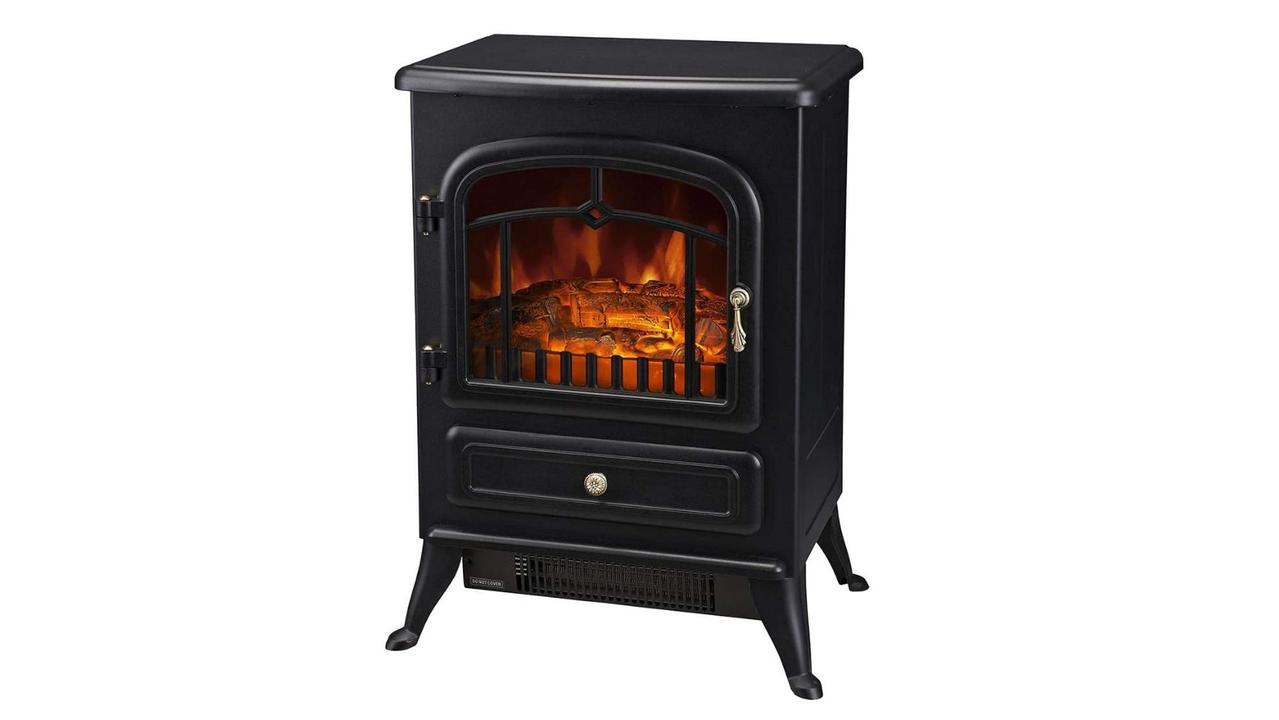 Lenoxx 1800W Electric Fireplace Heater. Image: Amazon Australia.