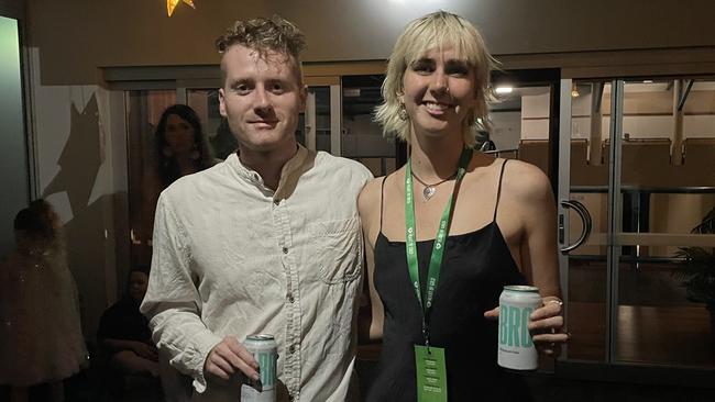 Grace Laird, who is part of the marketing team for the festival, with Conor Knight.