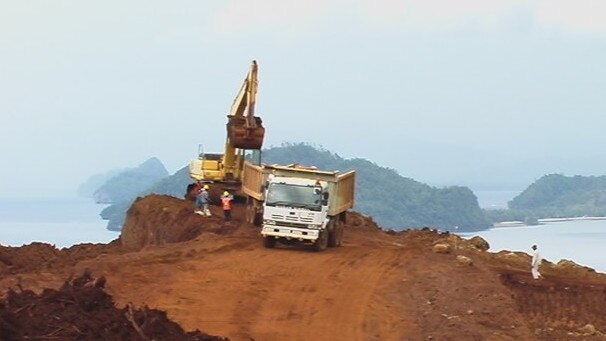 Manuran Island nickel mine. The Indonesian mine is supplying nickel ore to Townsville's Yabulu refinery.
