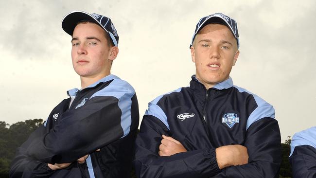 Clint Gutherson, left, was a star junior and played under 16s for NSW alongside Jake Trbojevic.