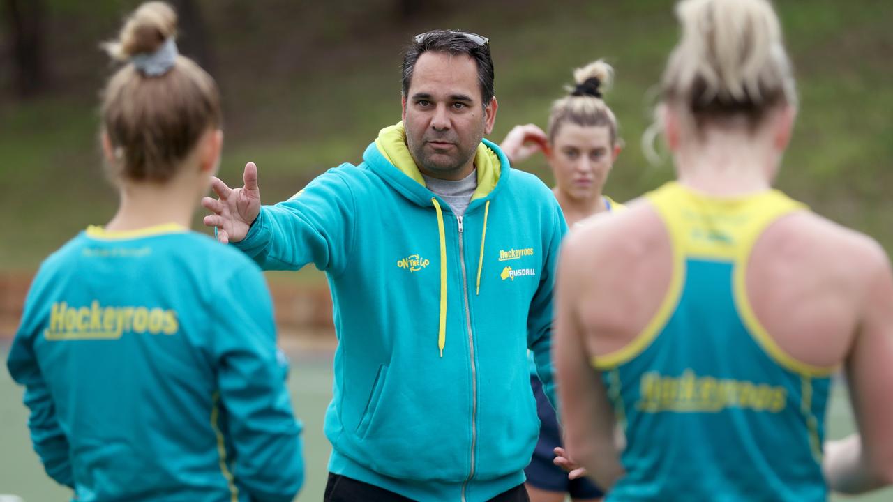 Hockeyroos coach Paul Gaudoin has sensationally resigned on the eve of Hockey Australia’s review. Photo: AAP