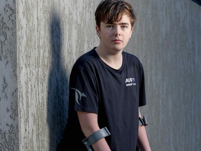 15-year-old NDIS participant Hamish Lilley at his Paddington home, Thursday, August 8, 2024 - Picture: Richard Walker