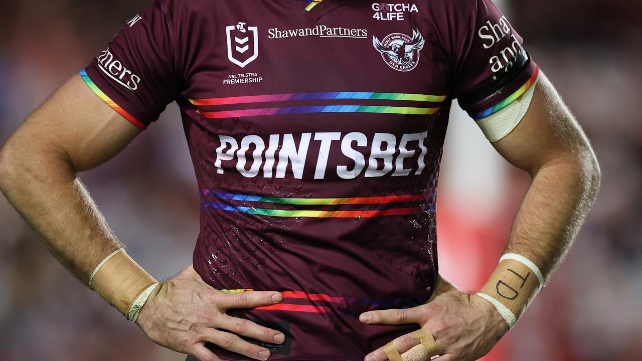 Manly still don’t know what they plan to do with the pride jersey next year. Picture: Getty Images