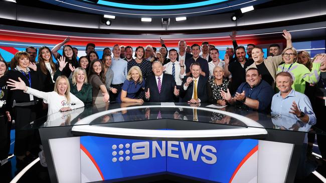 Peter Hitchener has signed off on his final weeknight bulletin for Nine News Melbourne. Picture: David Caird