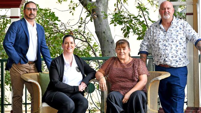 Michael Stewart and Kerri-Lyn Stewart of the Balin Stewart Foundation and Belinda Beasley and Brett Beasley of the Jack Beasley Foundation. Picture: NCA NewsWire/John Gass