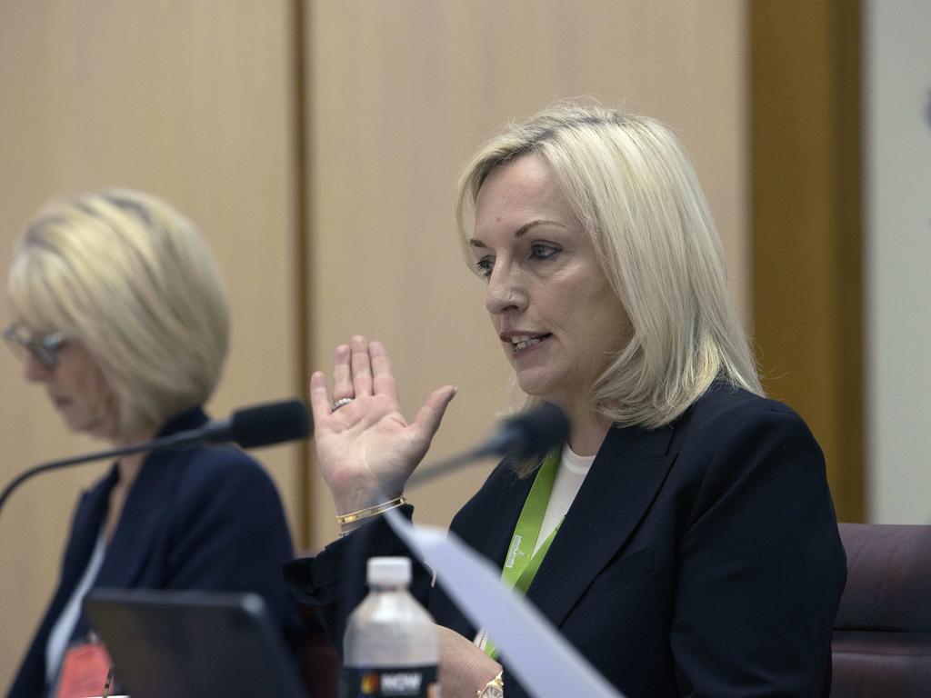 Australia Post chief executive Christine Holgate during Senate estimates in Canberra. Picture: NCA NewsWire / Gary Ramage