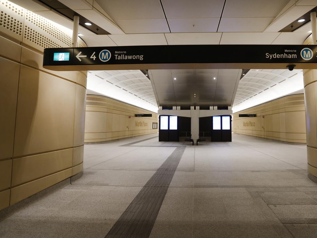 Martin Place Metro Station. Picture: Richard Dobson