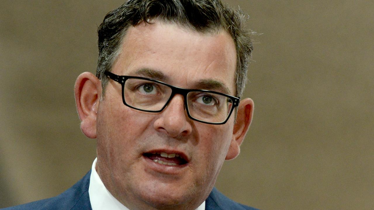 Victorian Premier Daniel Andrews speaks at a press conference at Treasury Place in Melbourne. Picture: NCA NewsWire / Andrew Henshaw