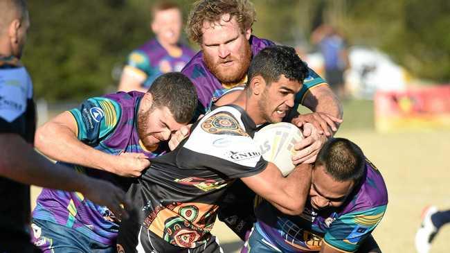 GIVE THEM CREDIT: Northern United player Brett Kelly in action against Evans Head in the NRRRL at Crozier Field. Lismore City Council has decided to use ratepayers' money to help bail out the club. Picture: Marc Stapelberg