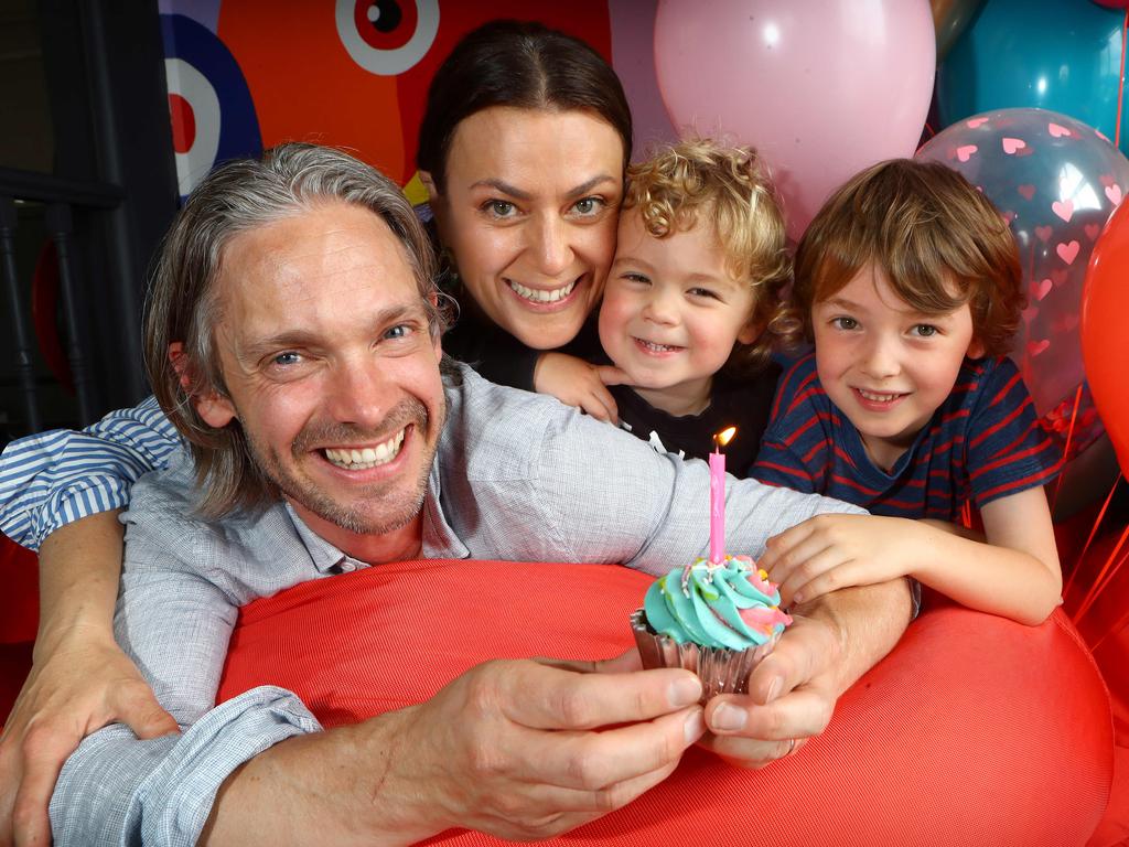 MOPA is celebrating its first birthday. Owners Tom and Billie Mahon with their children Rafferty 3yrs and Eddie 6yrs. Picture: Glenn Ferguson