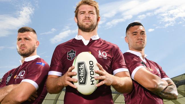 Christian Welch (centre) is hoping to be picked for the State of Origin opener. Picture: Scott Davis QRL