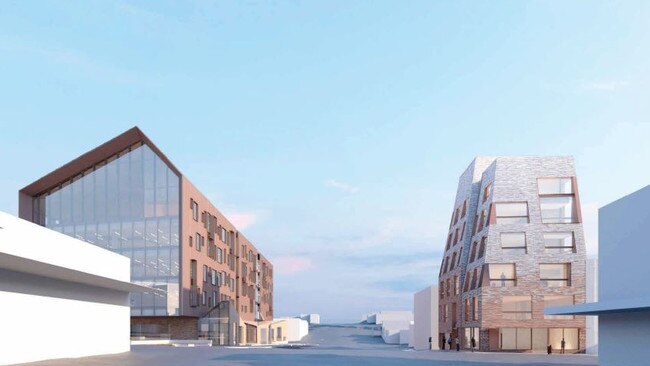 A view of Gov Hub and the proposed development looking down Armstrong St. Photo: Development application