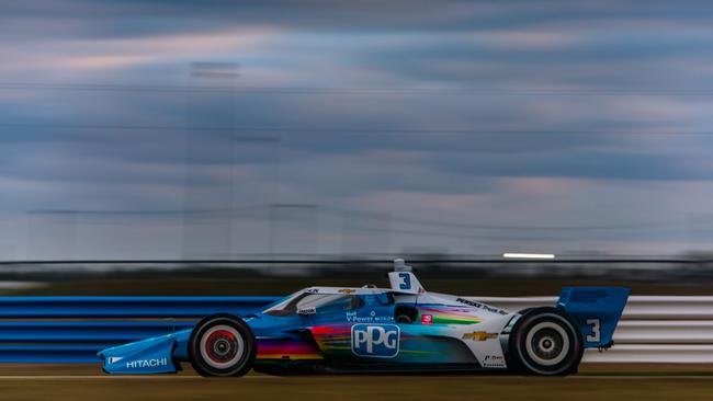 Scott McLaughlin in his new racing colours for Team Penske ahead of the start of his IndyCar career in the United States. Picture: LAT Photography