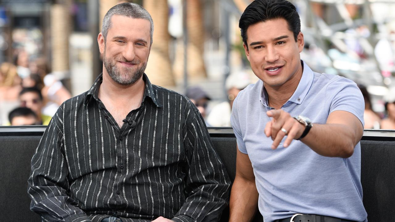 Dustin Diamond and Mario Lopez starred on Saved by the Bell together. Picture: Noel Vasquez/Getty Images