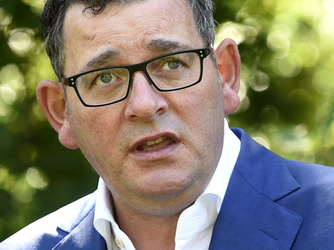 MELBOURNE, AUSTRALIA - NewsWire Photos JANUARY 19, 2022: Victorian Premier Daniel Andrews provides the daily Covid update to the media at Parliament House in Melbourne. Picture: NCA NewsWire / Andrew Henshaw