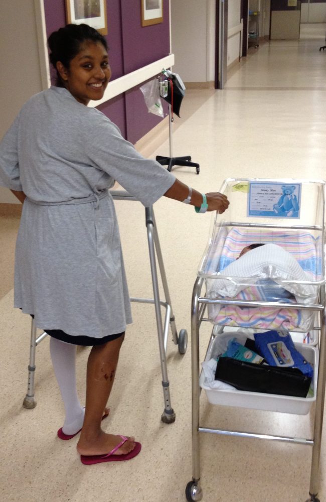 Walking after giving store birth