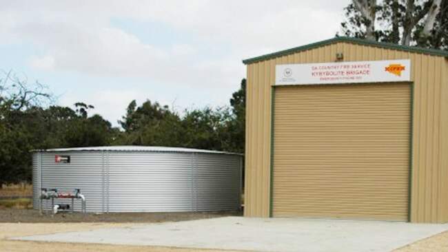 The CFS station at Kybybolite is ‘just a shed’ with limited facilities for members. Picture: CFS