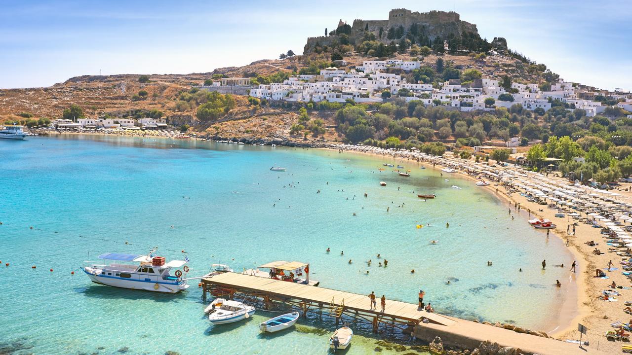 Lindos Bay on Rhodes Island in Greece is a popular tourist spot. Picture: iStock