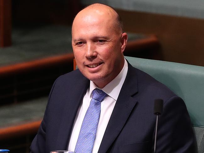 Peter Dutton in Question Time in the House of Representatives Chamber at Parliament House in Canberra. Picture Kym Smith