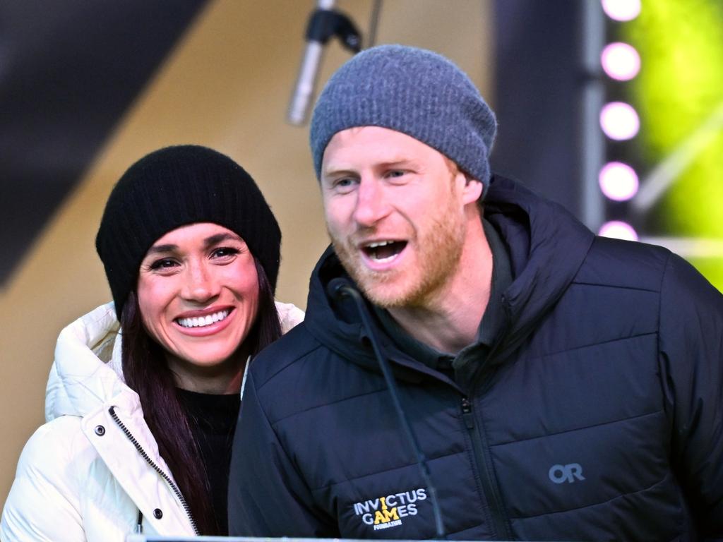 Prince Harry with wife Meghan Markle at the 2025 Invictus Games. Picture: Samir Hussein/WireImage