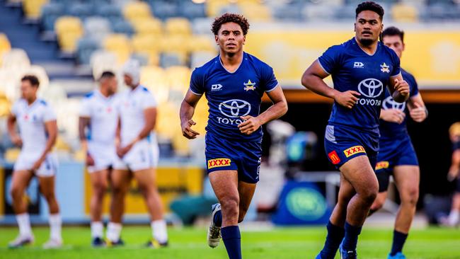 Rockhampton's Mutua Brown playing with the North Queensland Cowboys under-19s. Photo: North Queensland Cowboys