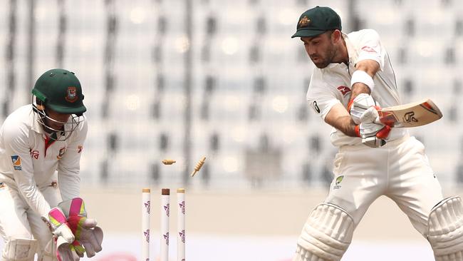 Glenn Maxwell bowled the first ball after lunch.