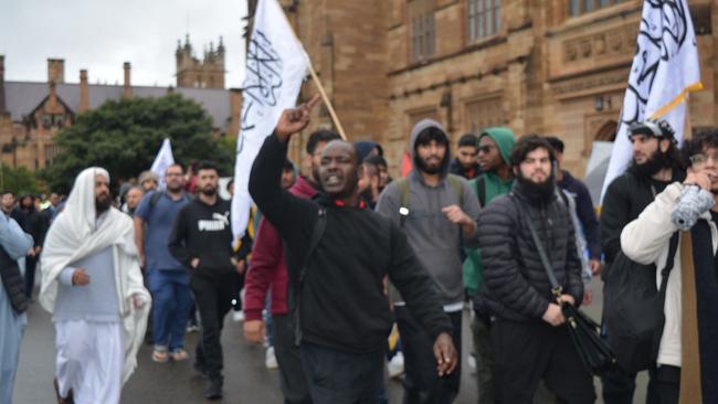 Pro-Palestine protesters at the University of Sydney on Friday. Picture: Supplied