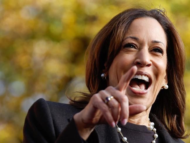 Jo Hildebrand writes that Kamala Harris is a “costume in search of a character”. Picture: KAMIL KRZACZYNSKI / AFP)