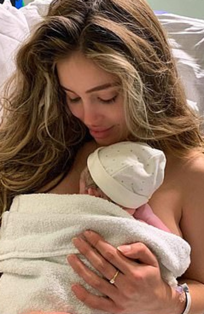 Belle gave birth to her first child in October 2019. Picture: Instagram/belle_lucia