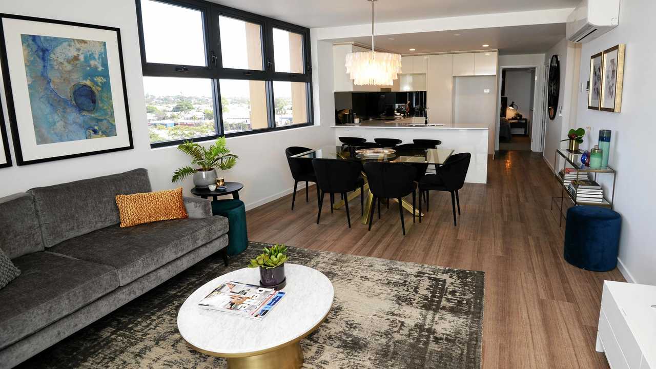 Large windows let the light into the open plan living area. Picture: Allan Reinikka ROK080618agallery