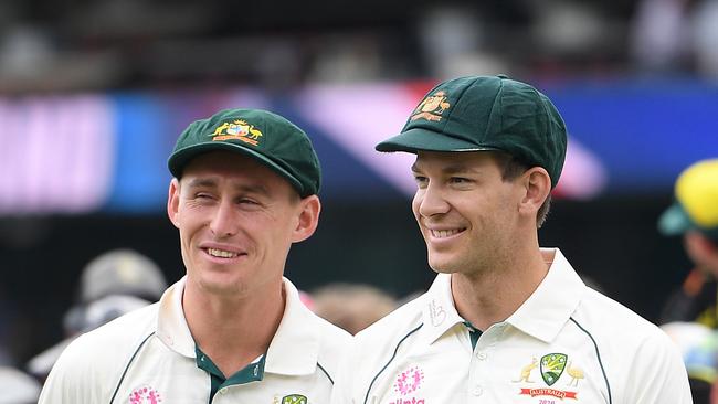 Paine admits he was struggling with his batting earlier in the year, but some tips from Marnus Labuschagne helped him lift his game. Picture: AAP.