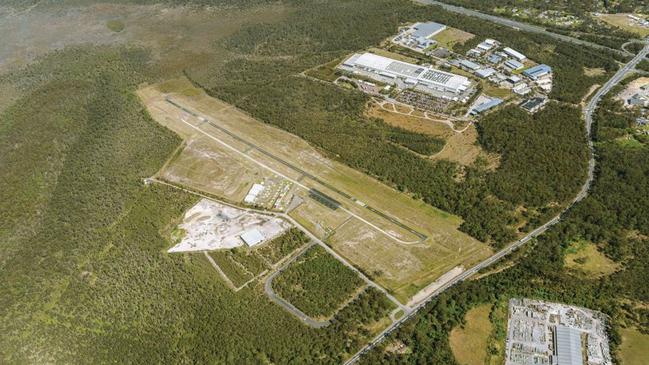 Aerial photograph of the Central Coast Airport.